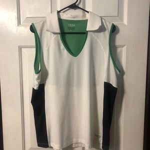 Izod Cool FX sleeveless polo with cut out